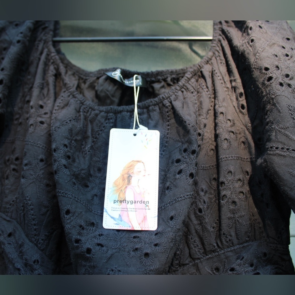 NWT Pretty Garden Black Babydoll Dress - Picture 7 of 12
